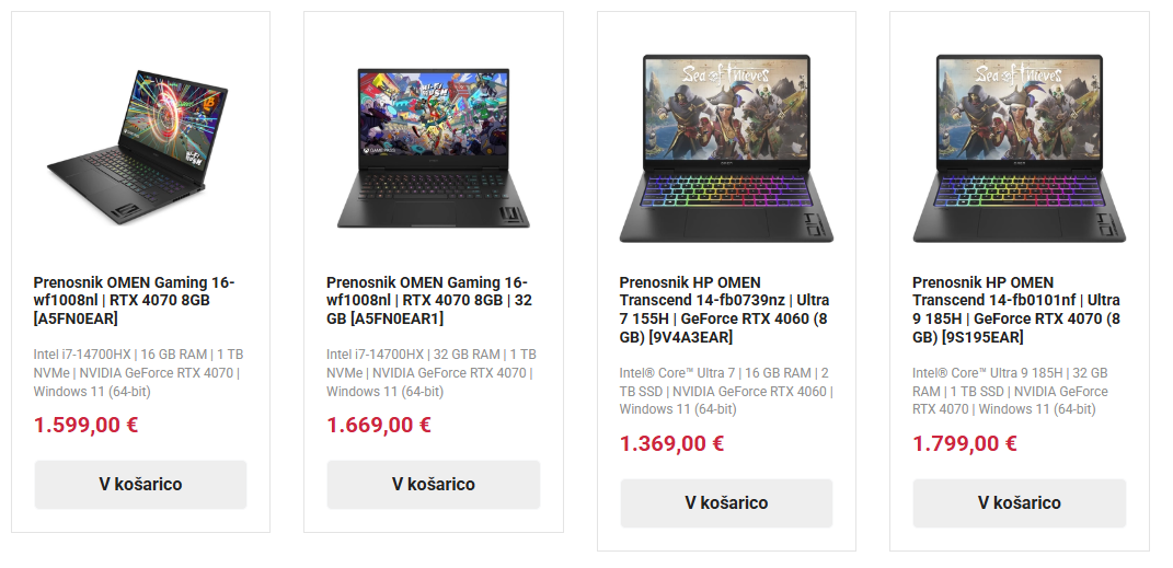 Slika kategorije z gaming prenosniki